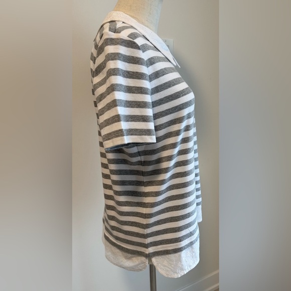 Tommy Hilfiger Gray and White Striped Polo
(Listing #45) - Picture 2 of 11